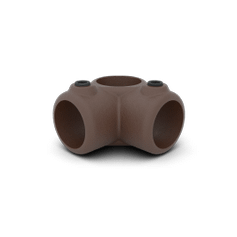 Buiskoppeling Hoekstuk doorlopende staander - vintage bruin-B / 26,9 mm